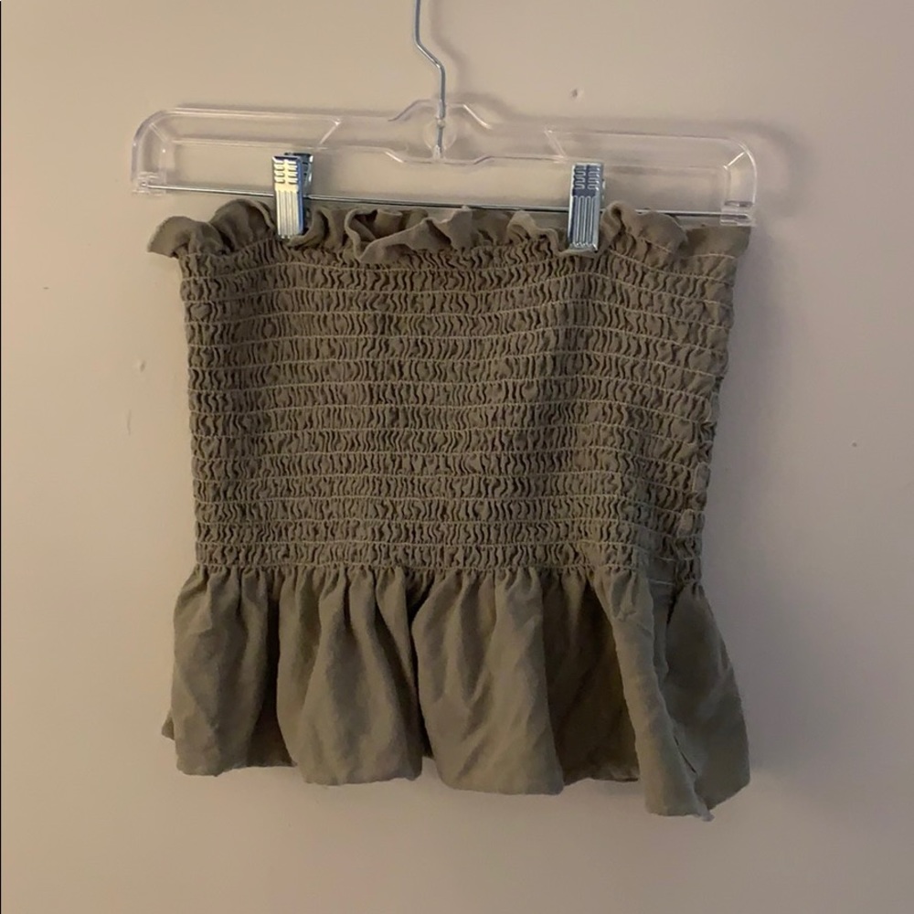 Truly madly deeply UO olive green babydoll top